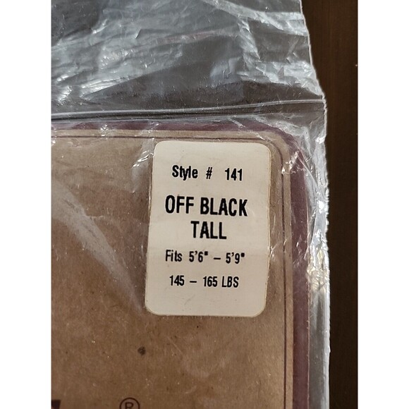 Vintage Yoffi Sheer Off Black Tall Pantyhose Support Lycra Control Top Style 141 - Picture 3 of 6